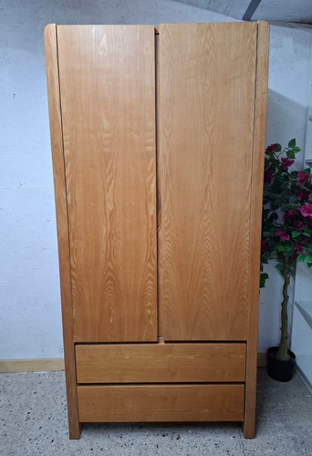 Double oak wardrobe with - oak, 2
