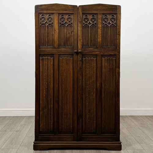 Antique oak fitted wardrobe - antique,