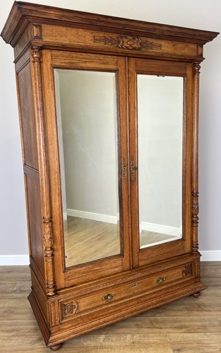 Wardrobe antique french oak - antique,