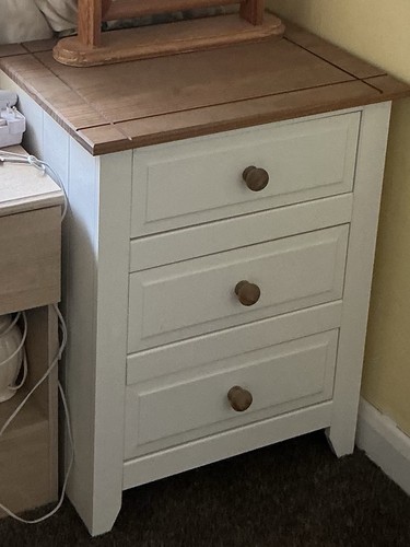 Bespoke white oak top chest - top, of