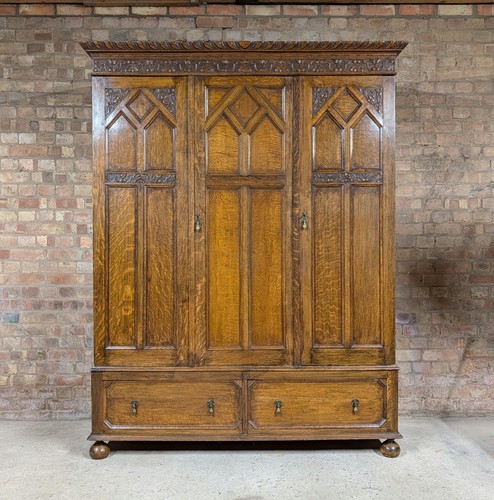 Antique edwardian carved - edwardian, oak