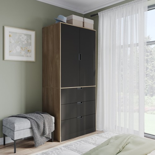 Door modern wardrobe with 3 - 2,