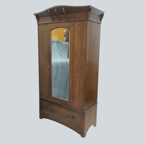 Antique oak mirror front - antique,