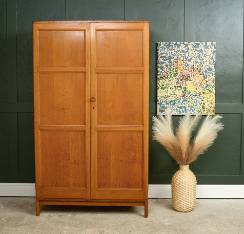 Military 1940s oak wardrobe - military,