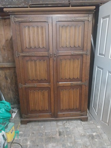 Vintage oak wardrobe - vintage,