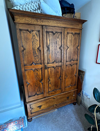 Antique dark oak freestanding - antique,