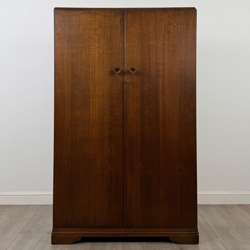 Vintage oak fitted wardrobe - oak,